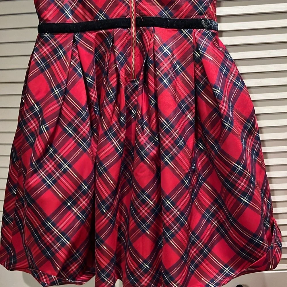 American Girl holiday tartan plaid girls‎ dress 16 like new